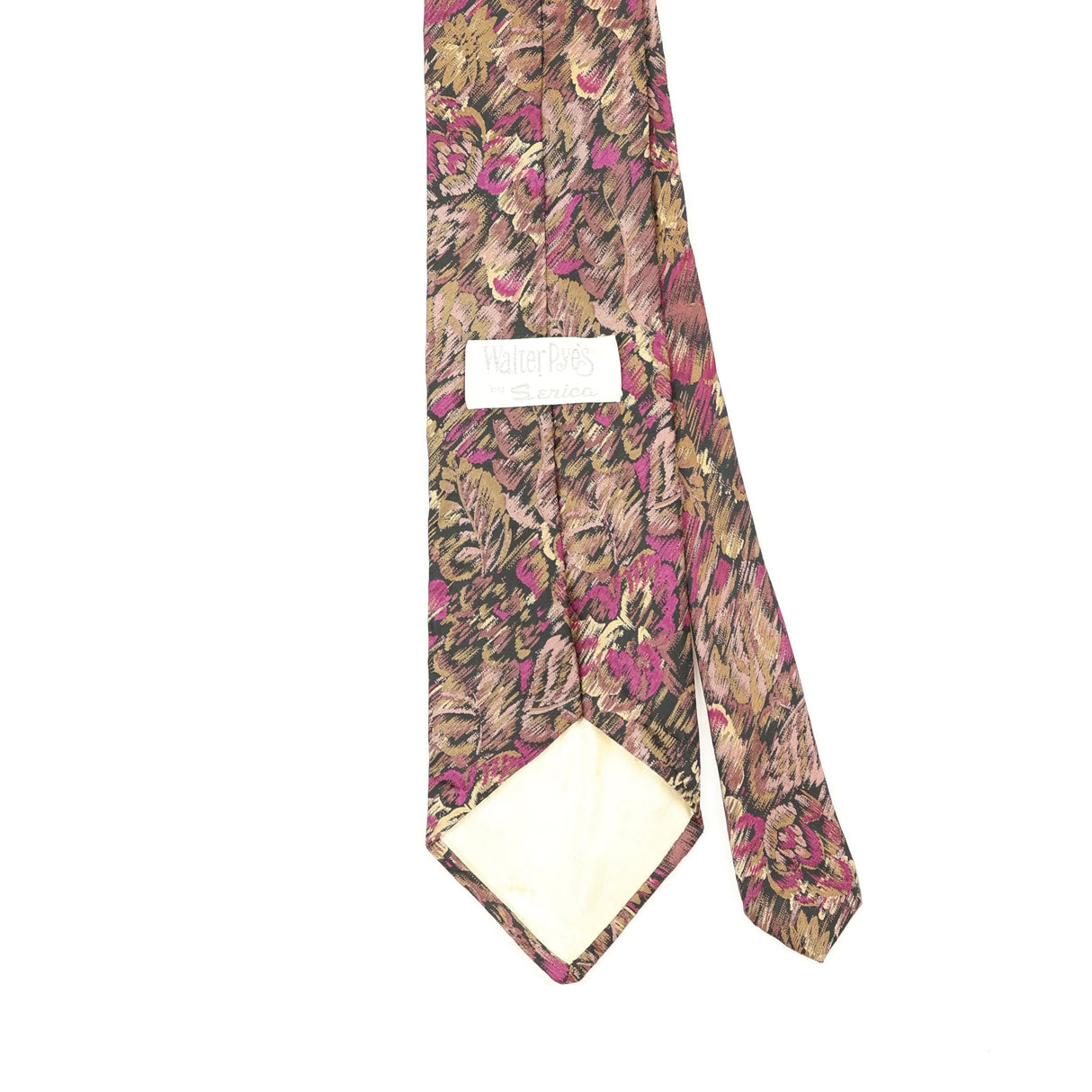 Back Back Detail of Vintage 1990's Floral Patterned Tie