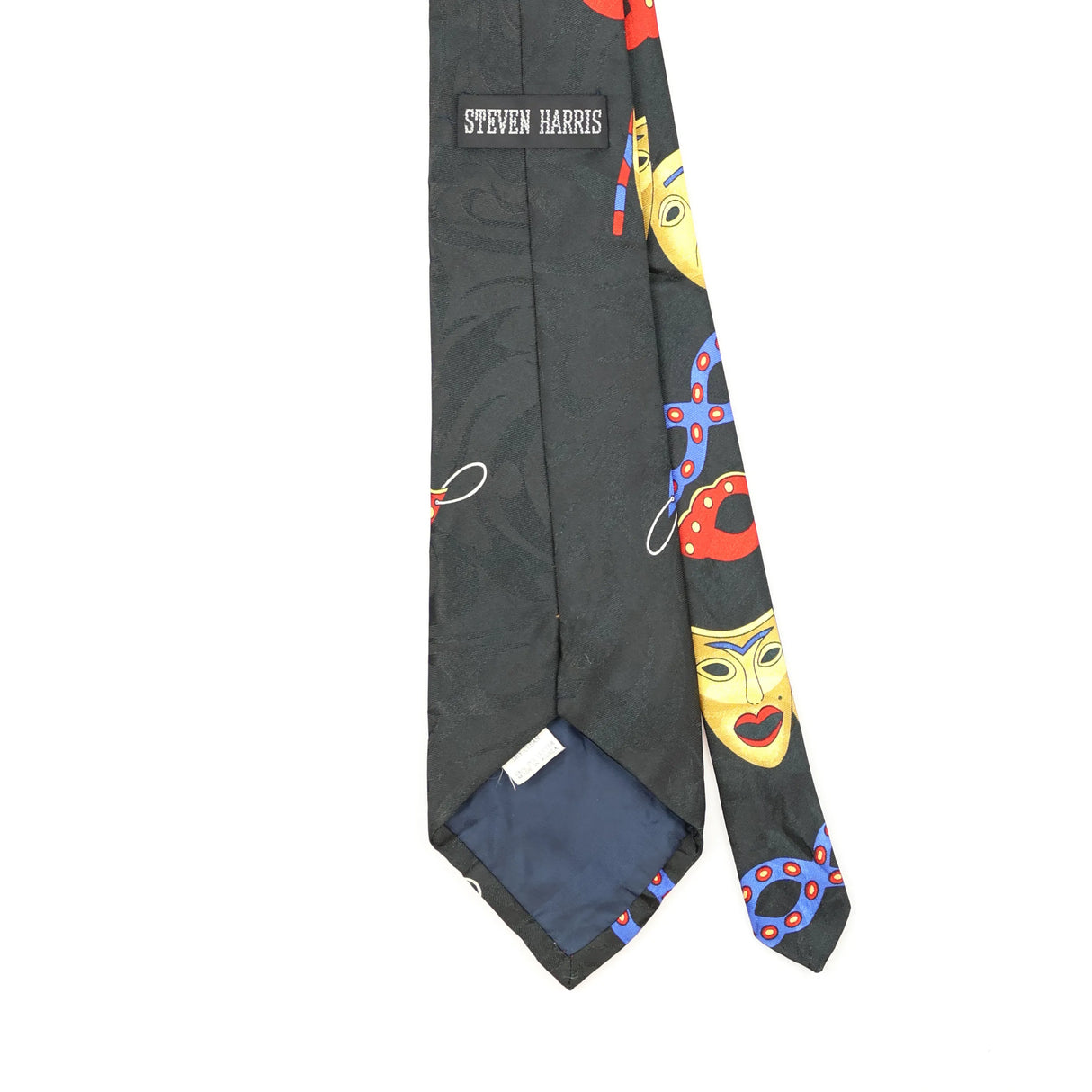 Back Back Detail of Vintage 1990's Steven Harris Masquerade Abstract Patterned Tie
