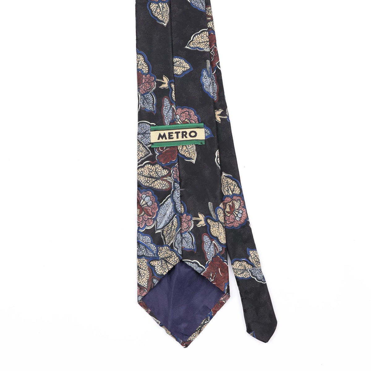 Back Back Detail of Vintage Floral Patterned Tie