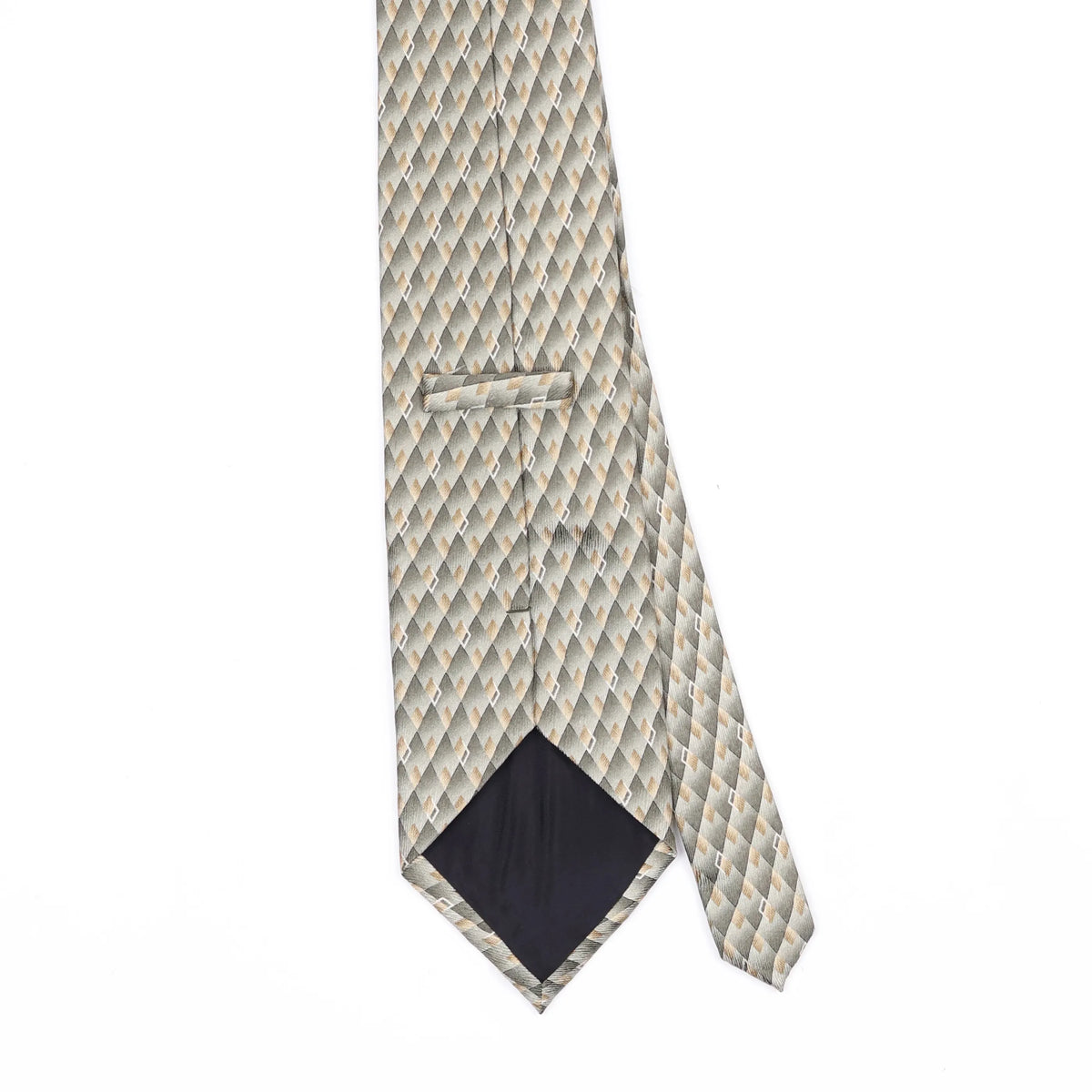 Back Back Detail of Vintage 1990's Geometric Patterned Tie