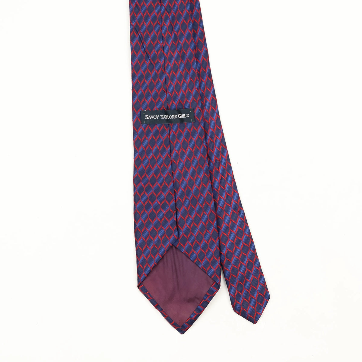 Back Back Detail of Vintage 1990's Geometric Patterned Tie