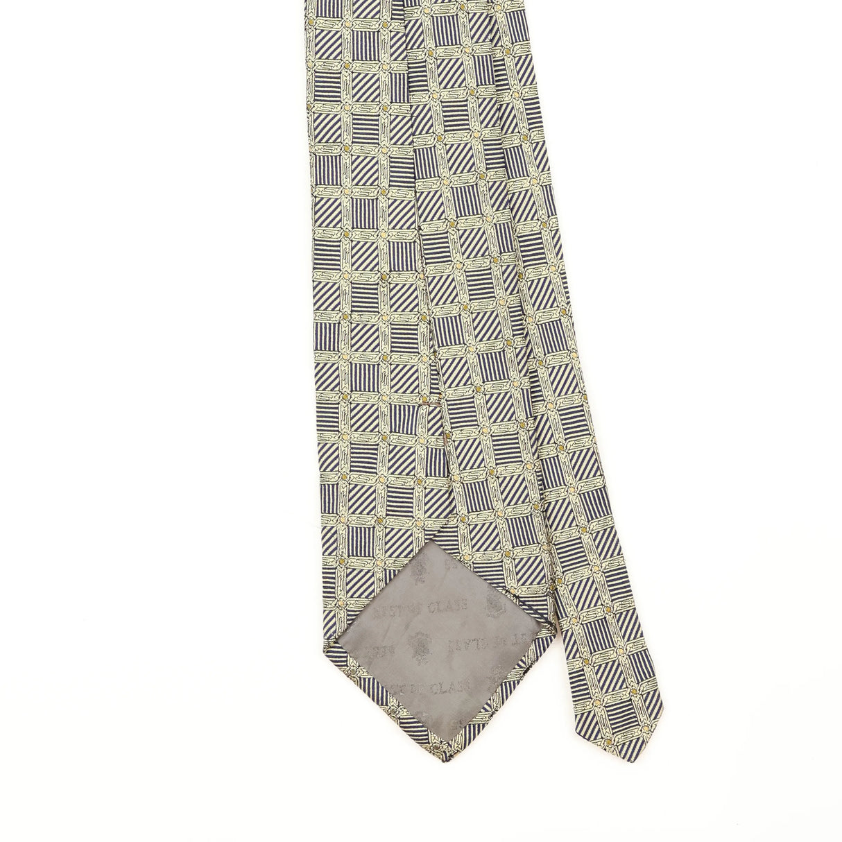 Back Detail of Vintage 1990's Robert Talbott Best Of Class Geometric Patterned Tie