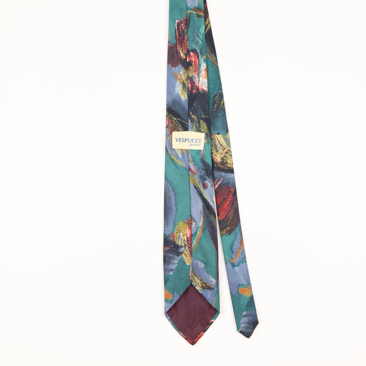 Back of Vintage 1990's Abstract Patterned Tie