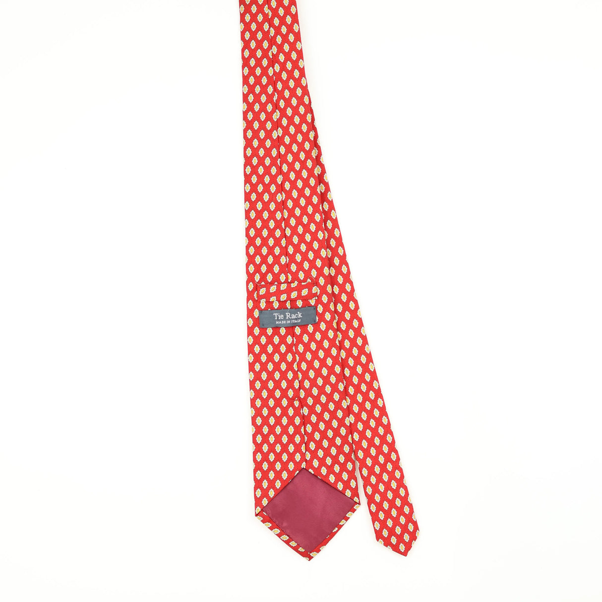 Back Back of Vintage 1990's Tie Rack Geometric Patterned Tie