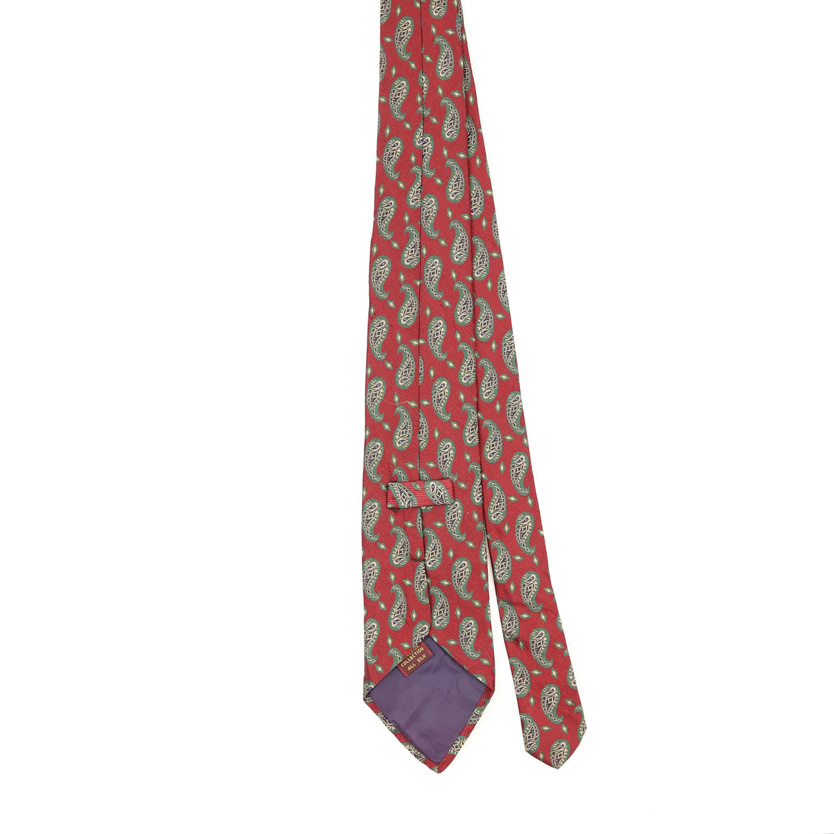Back Back of Vintage 1990's Paisley Patterned Tie