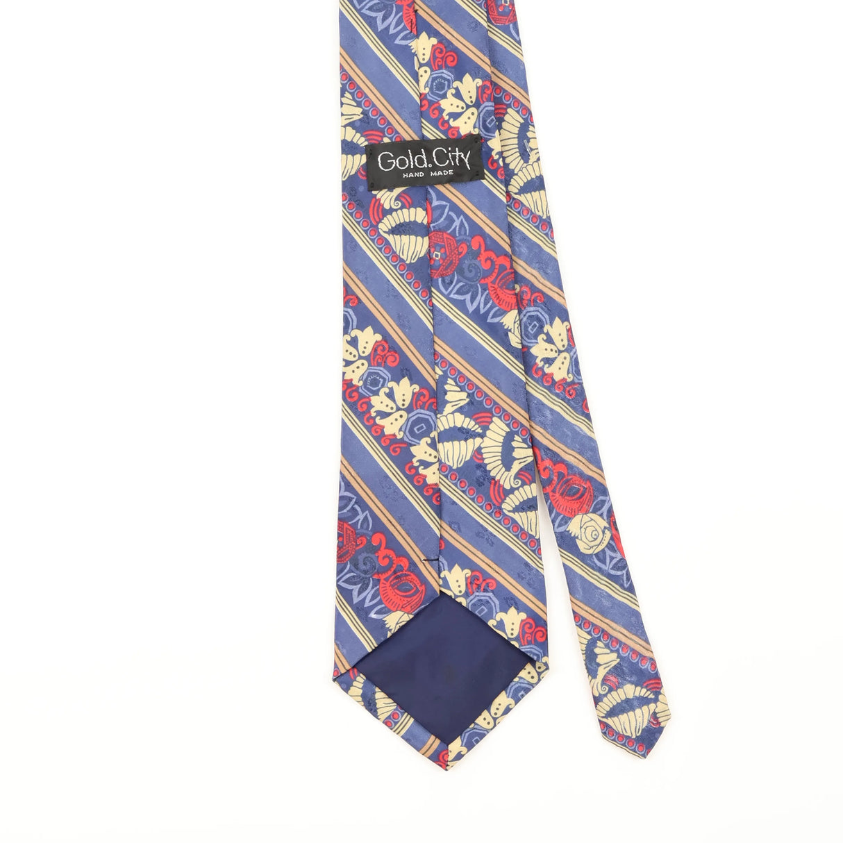 Back Detail of Vintage 1990's Geometric Patterned Tie
