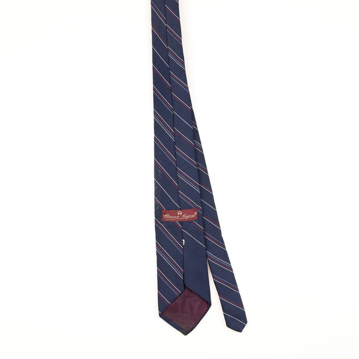 Back of Vintage 1990's Etienne Aigner Striped Patterned Tie