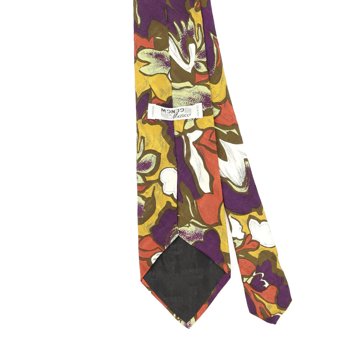 Back Back Detail of Vintage 1990's Floral Patterned Tie