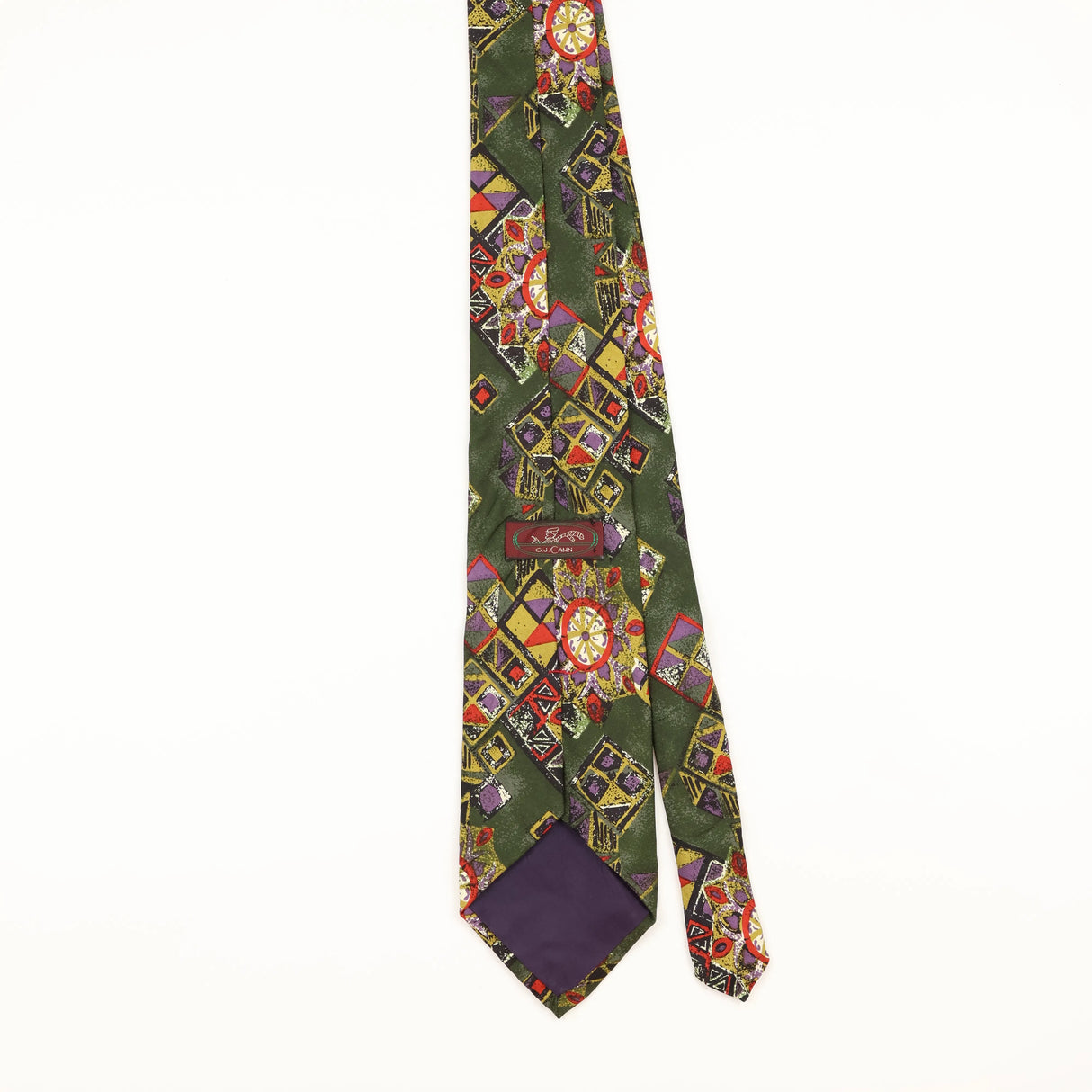 Back of Vintage 1990's Abstract Patterned Tie