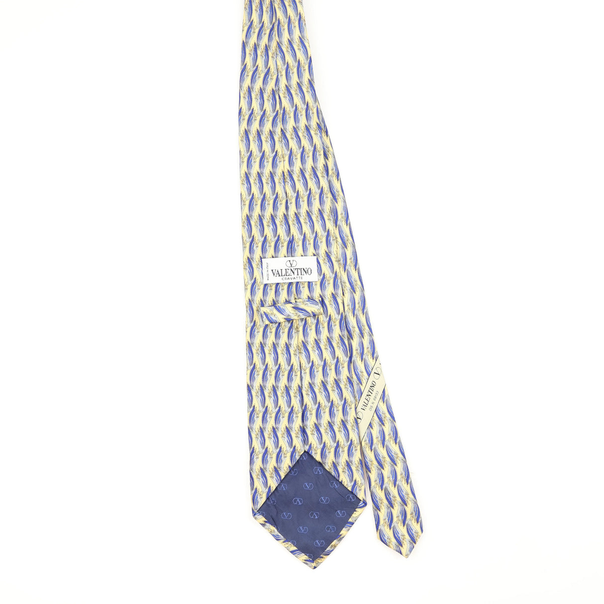 Back Back of Vintage 1990's Valentino Abstract Patterned Tie