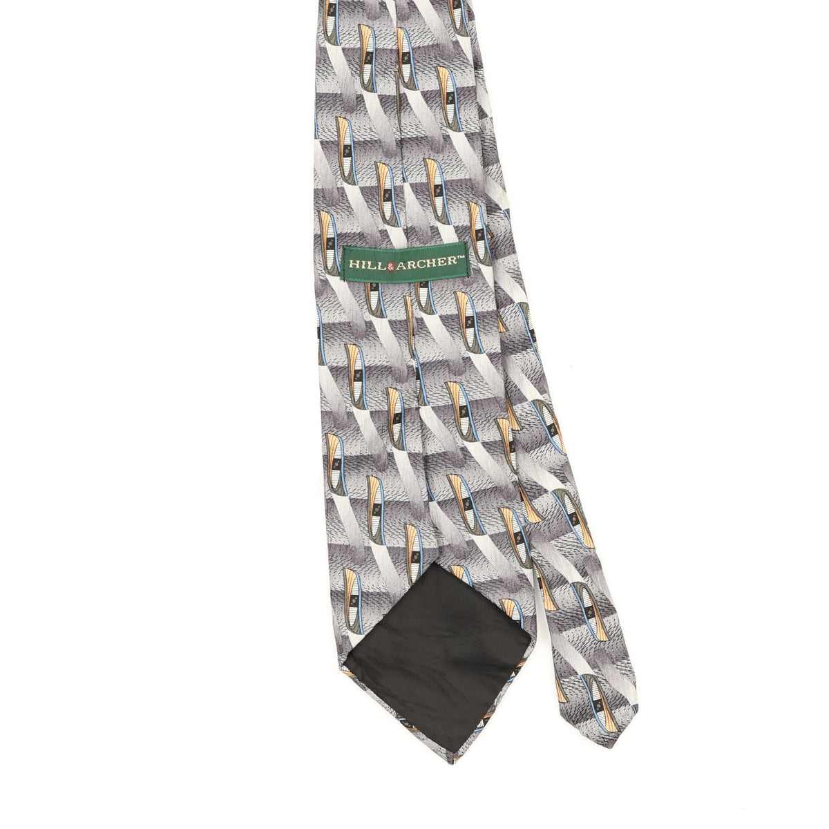 Back Back Detail of Vintage 1990's Geometric Patterned Tie