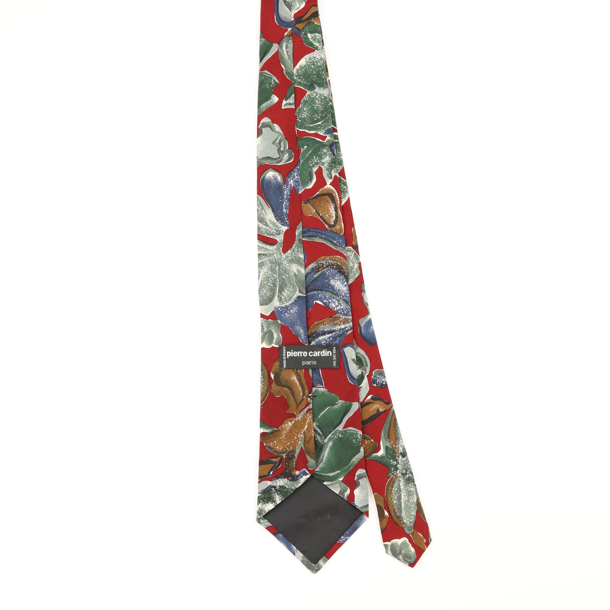 Back of Vintage 1980's Pierre Cardin Floral Patterned Tie