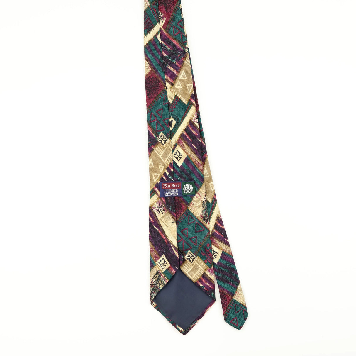 Back of Vintage 1990's Jos. A. Bank Abstract Patterned Tie