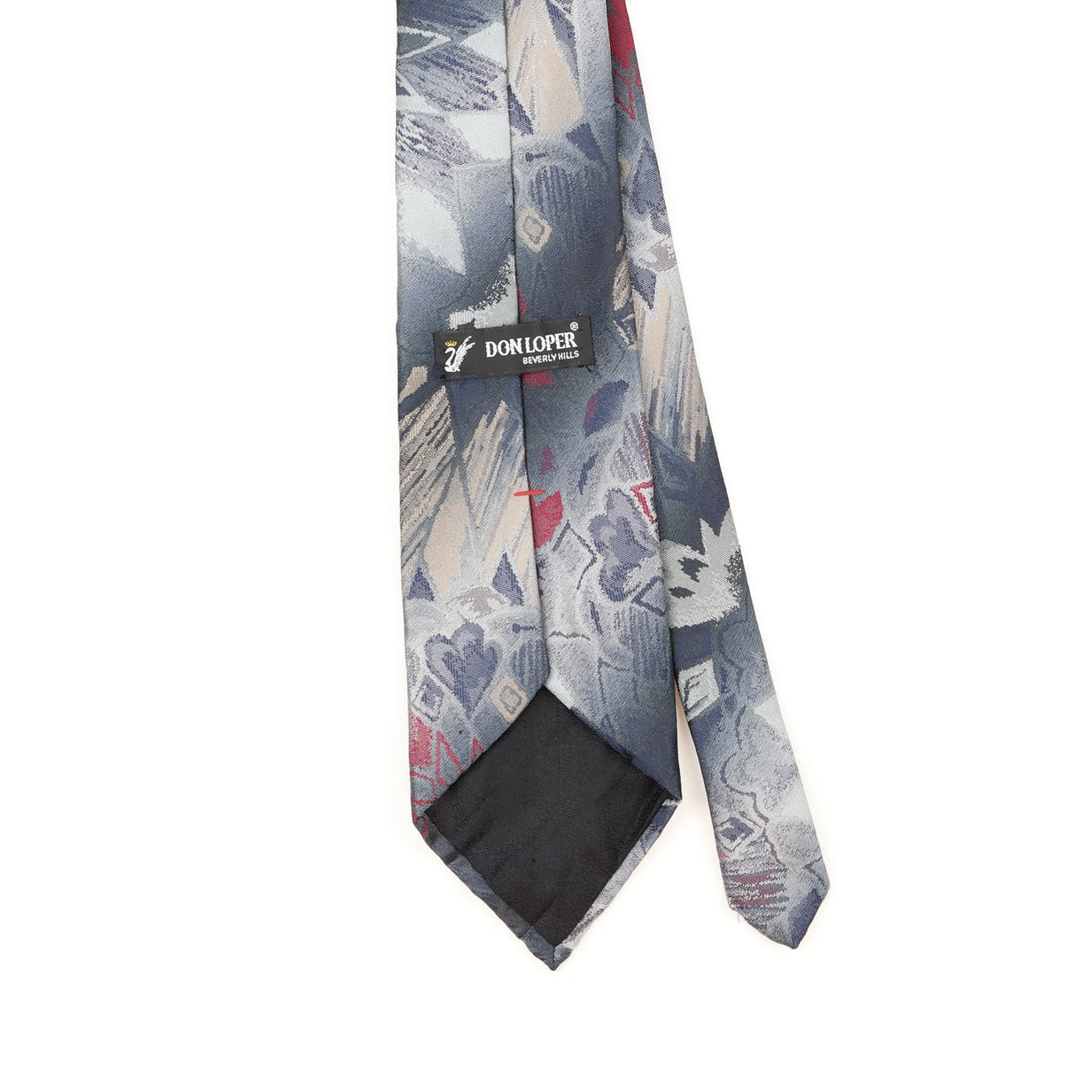 Back Back Detail of Vintage 1990's Don Loper Abstract Patterned Tie