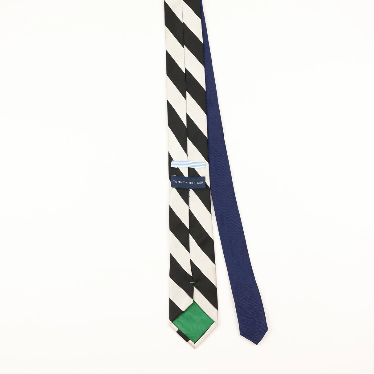 Back of Vintage Tommy Hilfiger Striped Patterned Tie