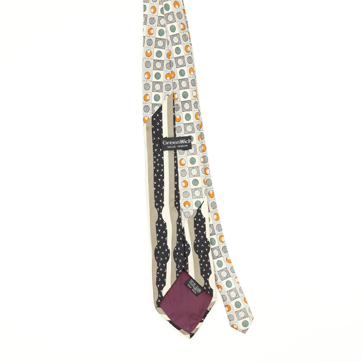 Back Back of Vintage 1990's Abstract Patterned Tie