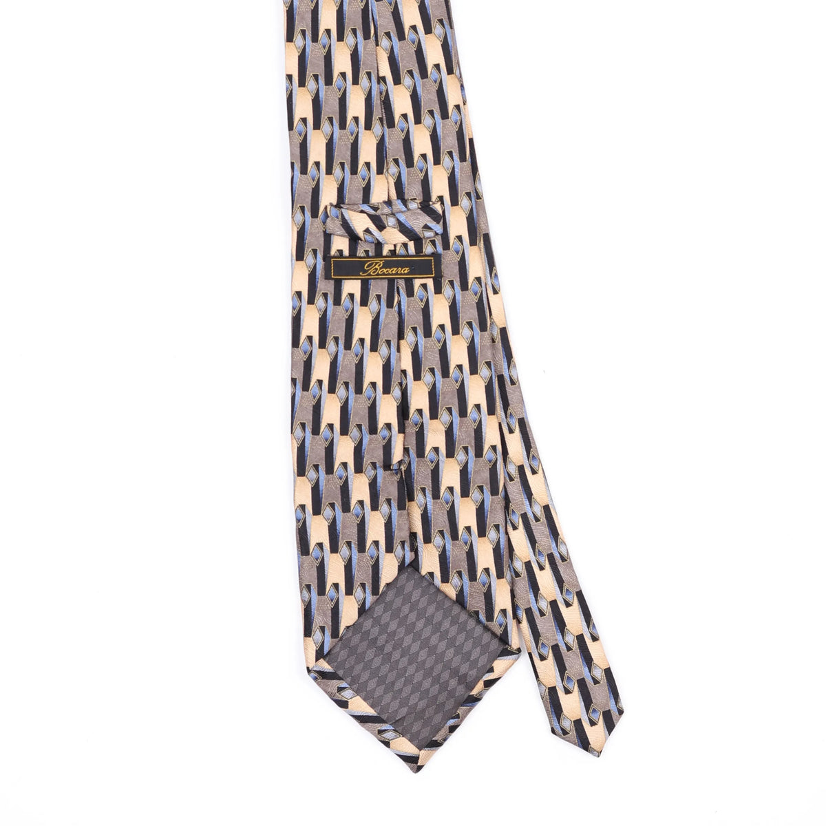 Back Back Detail of Vintage Geometric Patterned Tie