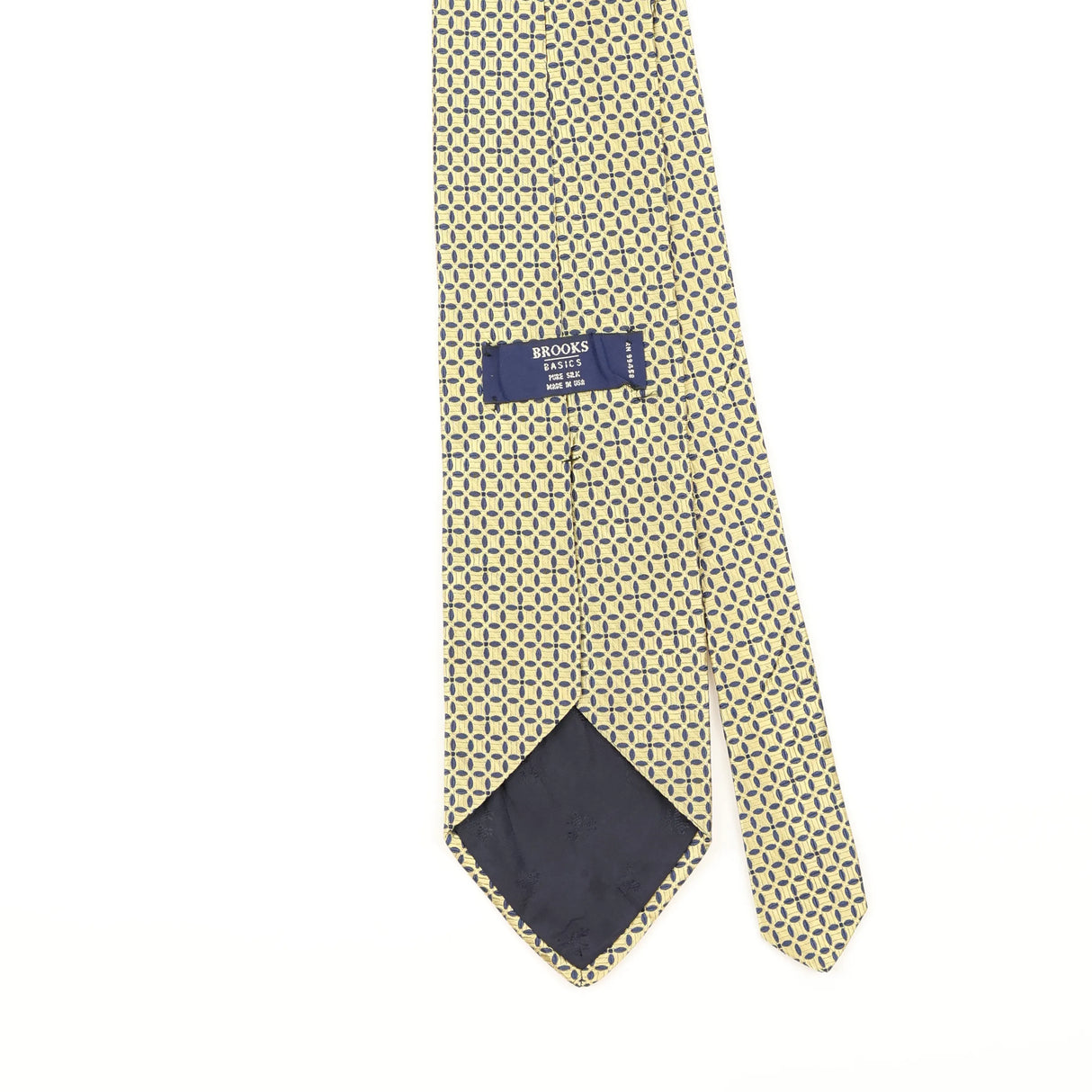 Back Detail of Vintage 1990's Brooks Brothers Geometric Patterned Tie