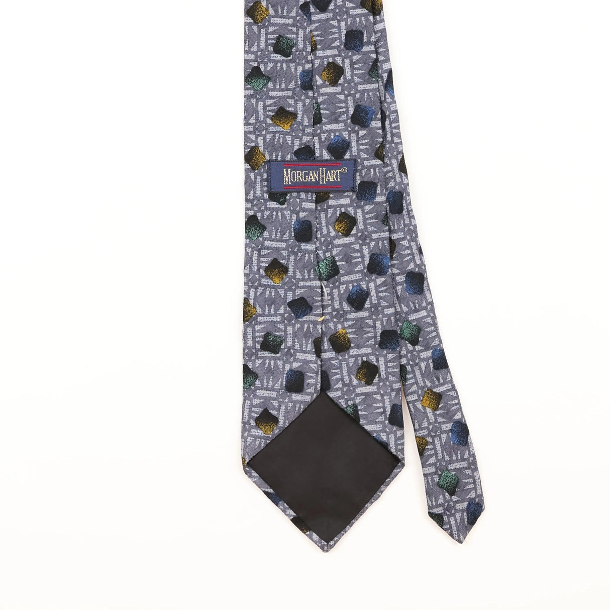 Back Detail of Vintage 1990's Geometric Patterned Tie