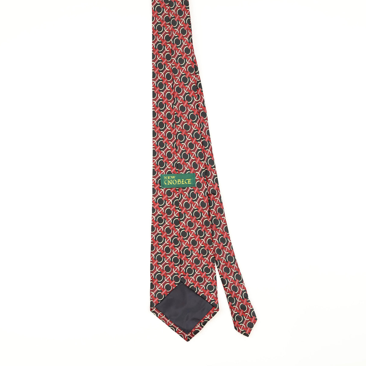 Back of Vintage 1990's Hoops Geometric Patterned Tie