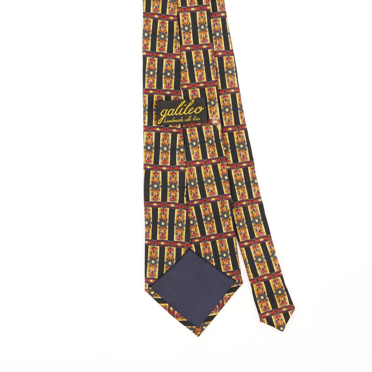 Back Detail of Vintage 1990's Geometric Patterned Tie
