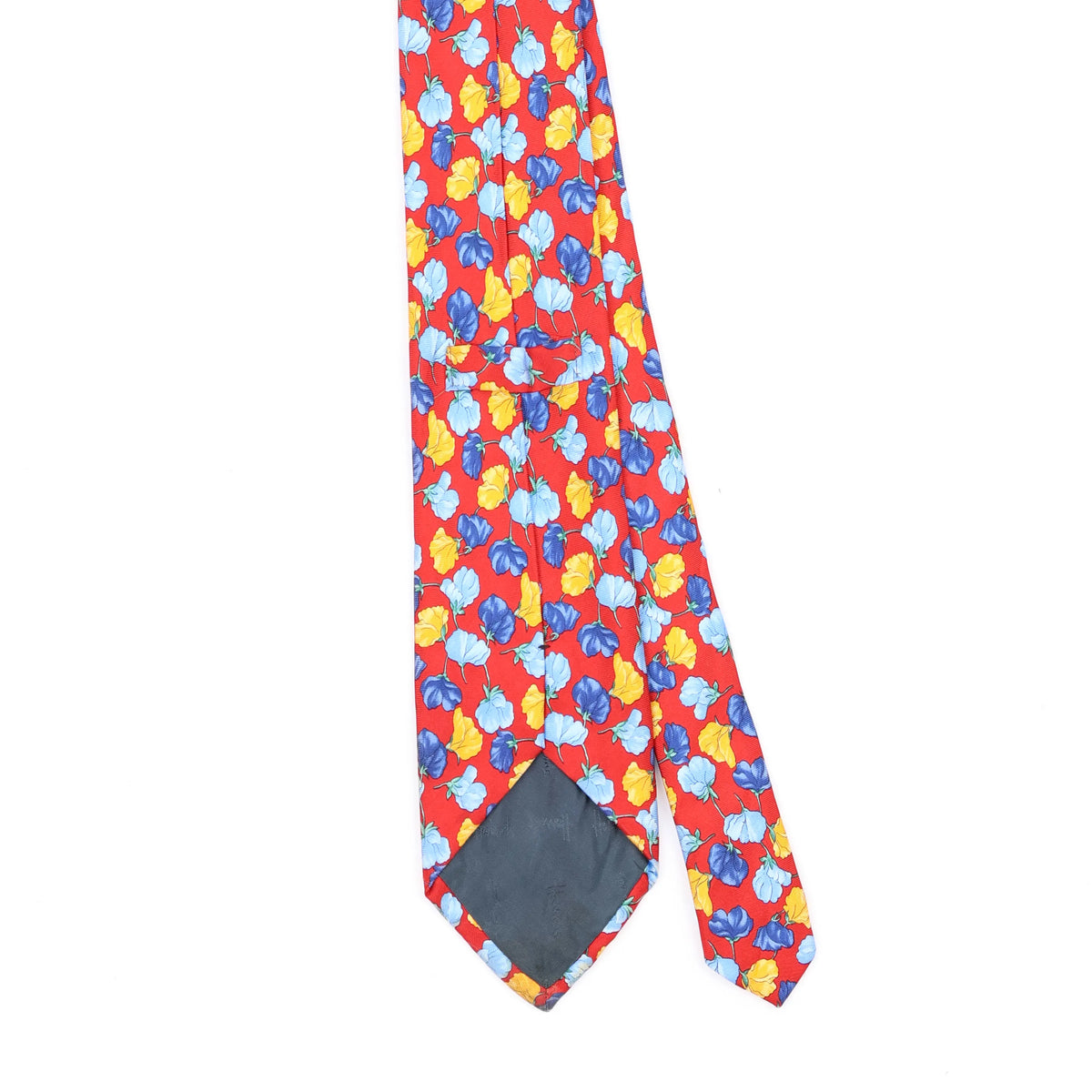 Back Back Detail of Vintage 1990's Harrods Floral Patterned Tie