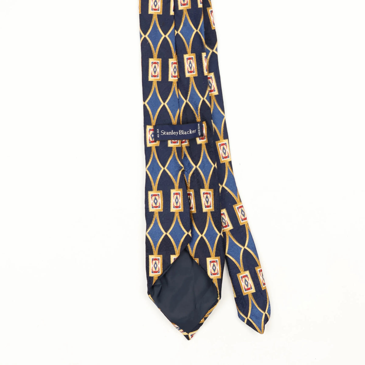 Back Back Detail of Vintage 1990's Geometric Patterned Tie