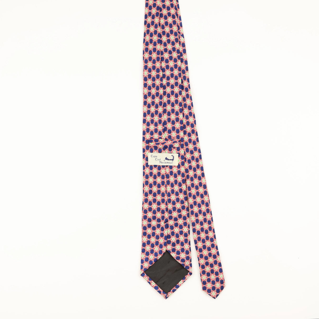 Back of Vintage Cape Cod Geometric Patterned Tie