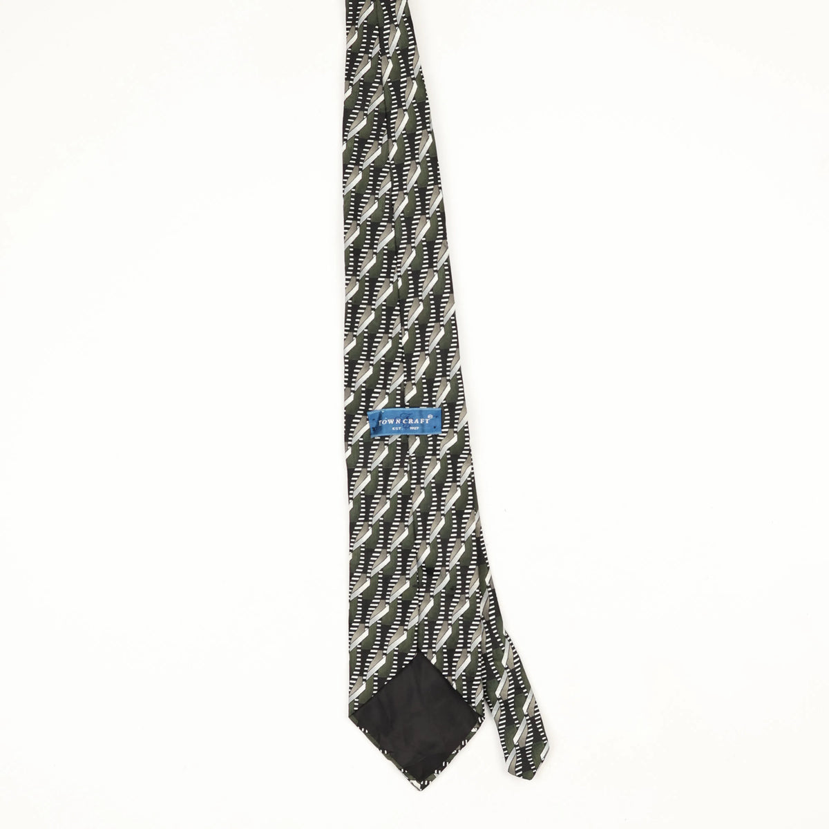 Back Back of Vintage 1990's Towncraft Geometric Patterned Tie