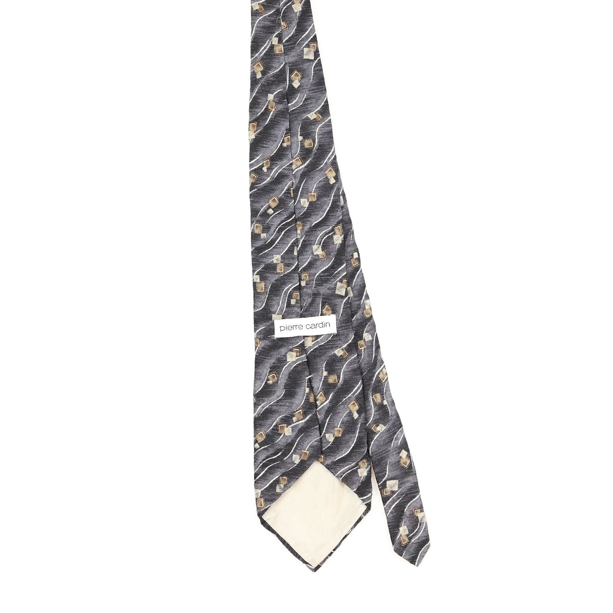 Back Back of Vintage 1990's Pierre Cardin Geometric Patterned Tie