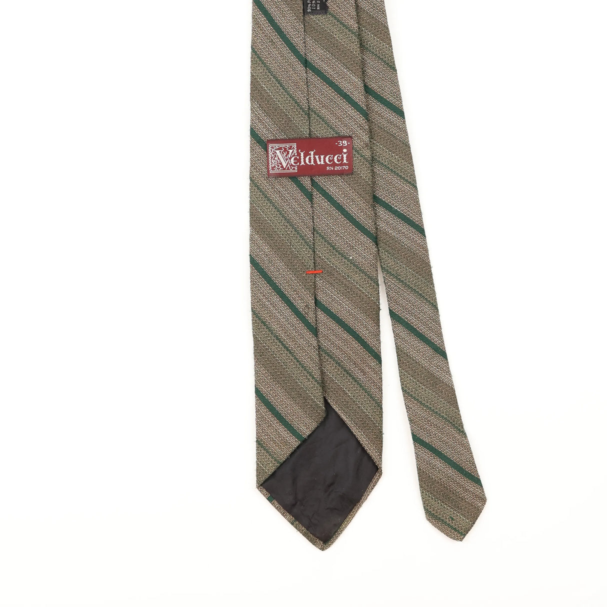 Back Detail of Vintage 1980's Striped Patterned Tie