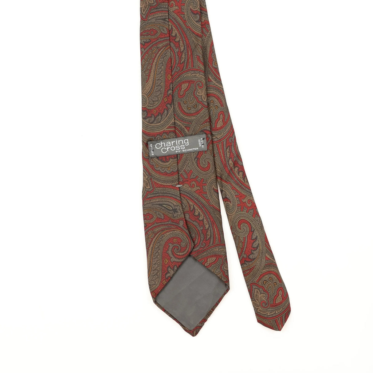 Back Back Detail of Vintage 1990's Charing Cross Paisley Patterned Tie
