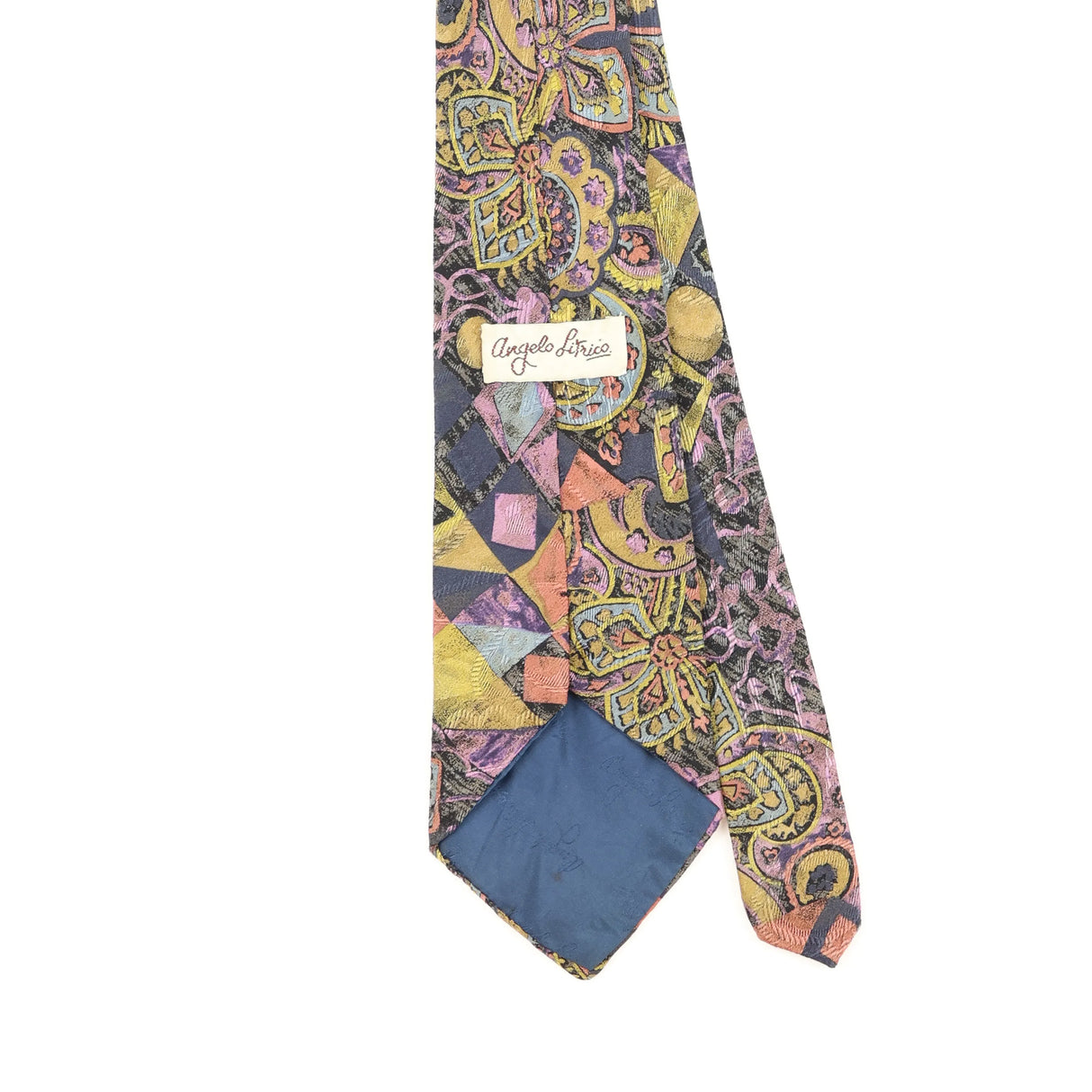 Back Detail of Vintage 1990's Abstract Patterned Tie