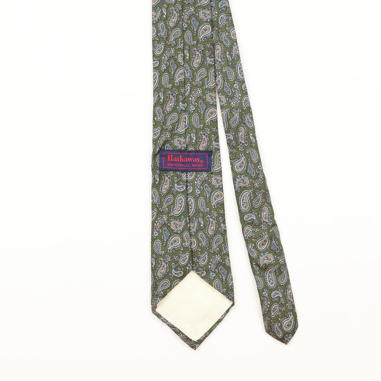 Back Detail of Vintage 1980's Paisley Patterned Tie