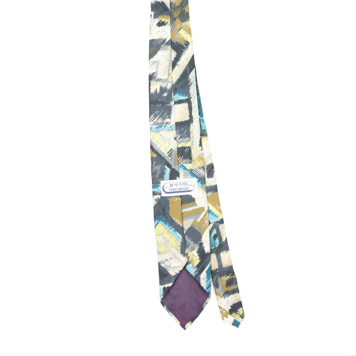 Back Back of Vintage 1990's Abstract Patterned Tie