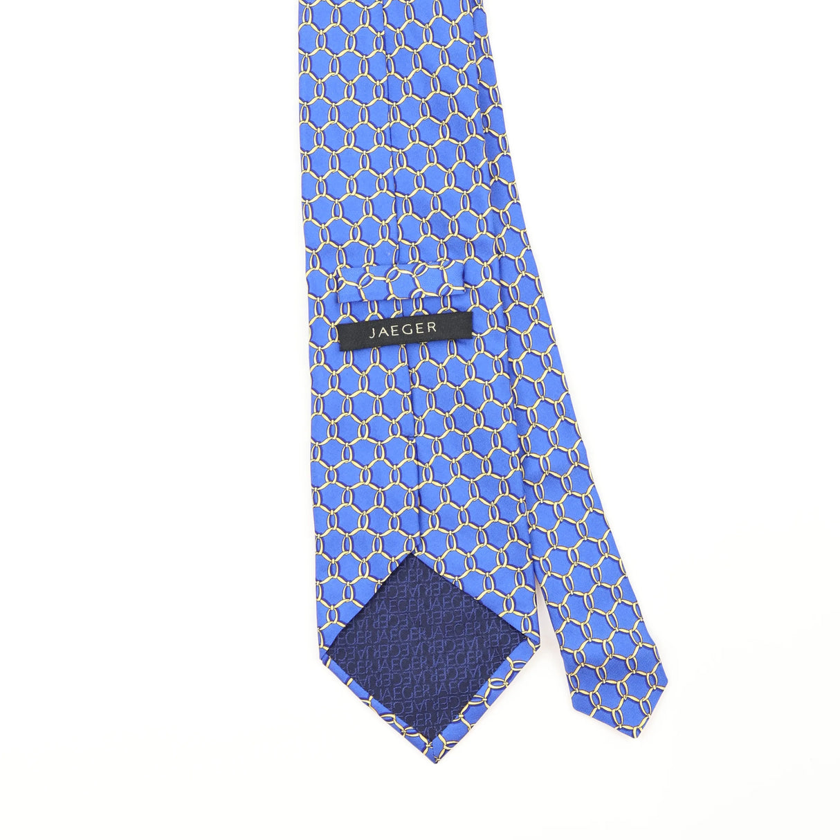 Back Detail of Vintage Jaeger Geometric Patterned Tie