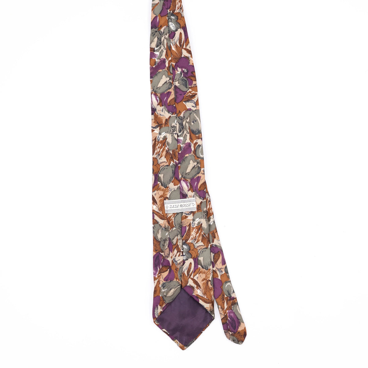 Back Back of Vintage 1990's Floral Patterned Tie