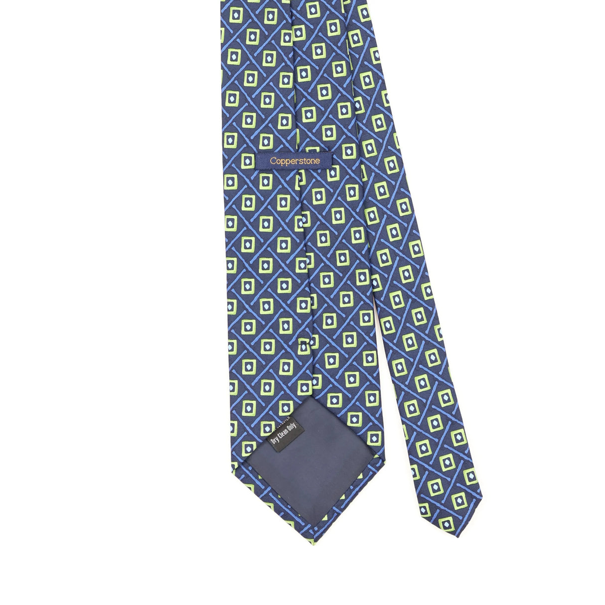 Back Detail of Vintage Geometric Patterned Tie