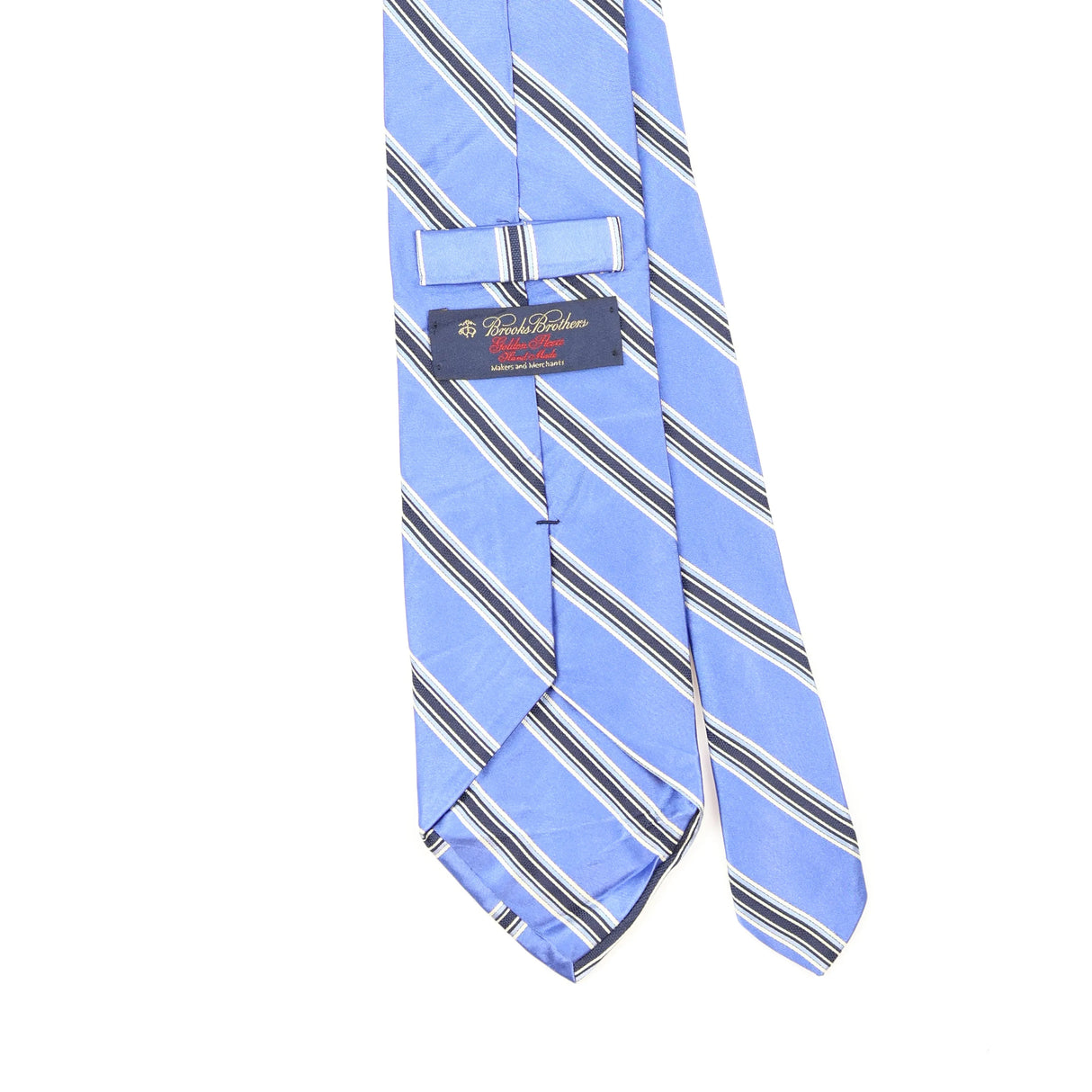 Back Back Detail of Vintage 1990's Brooks Brothers Striped Patterned Tie