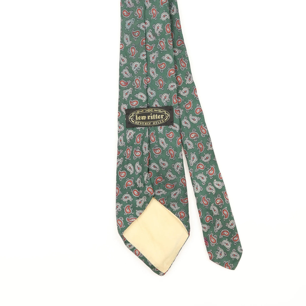 Back Detail of Vintage 1990's Paisley Patterned Tie