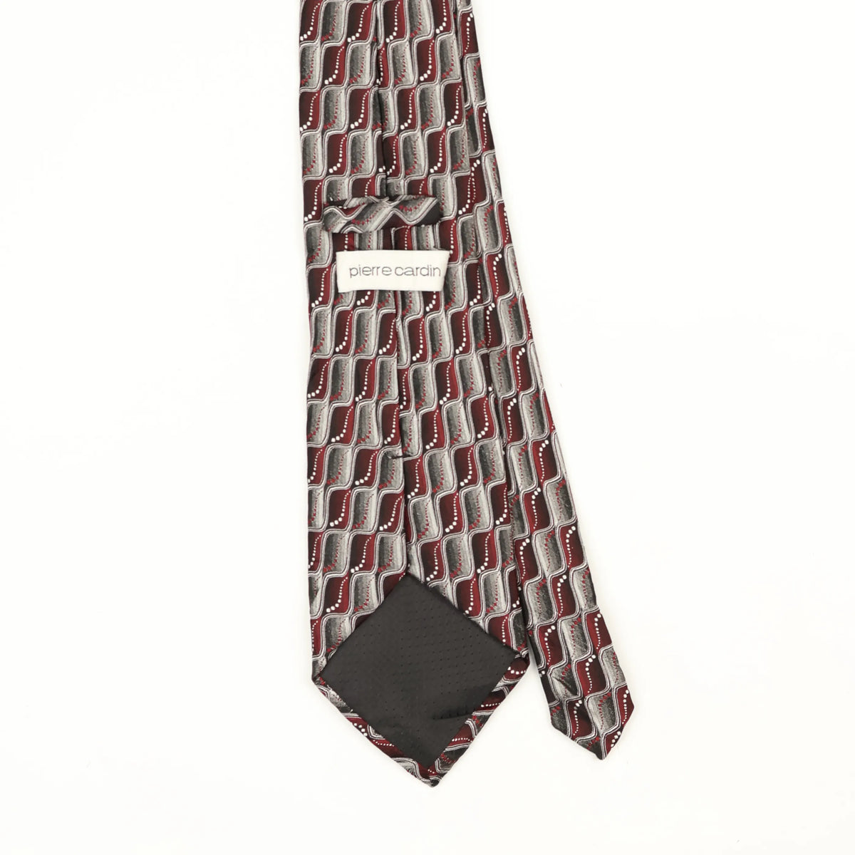 Back Back Detail of Vintage Pierre Cardin Geometric Patterned Tie