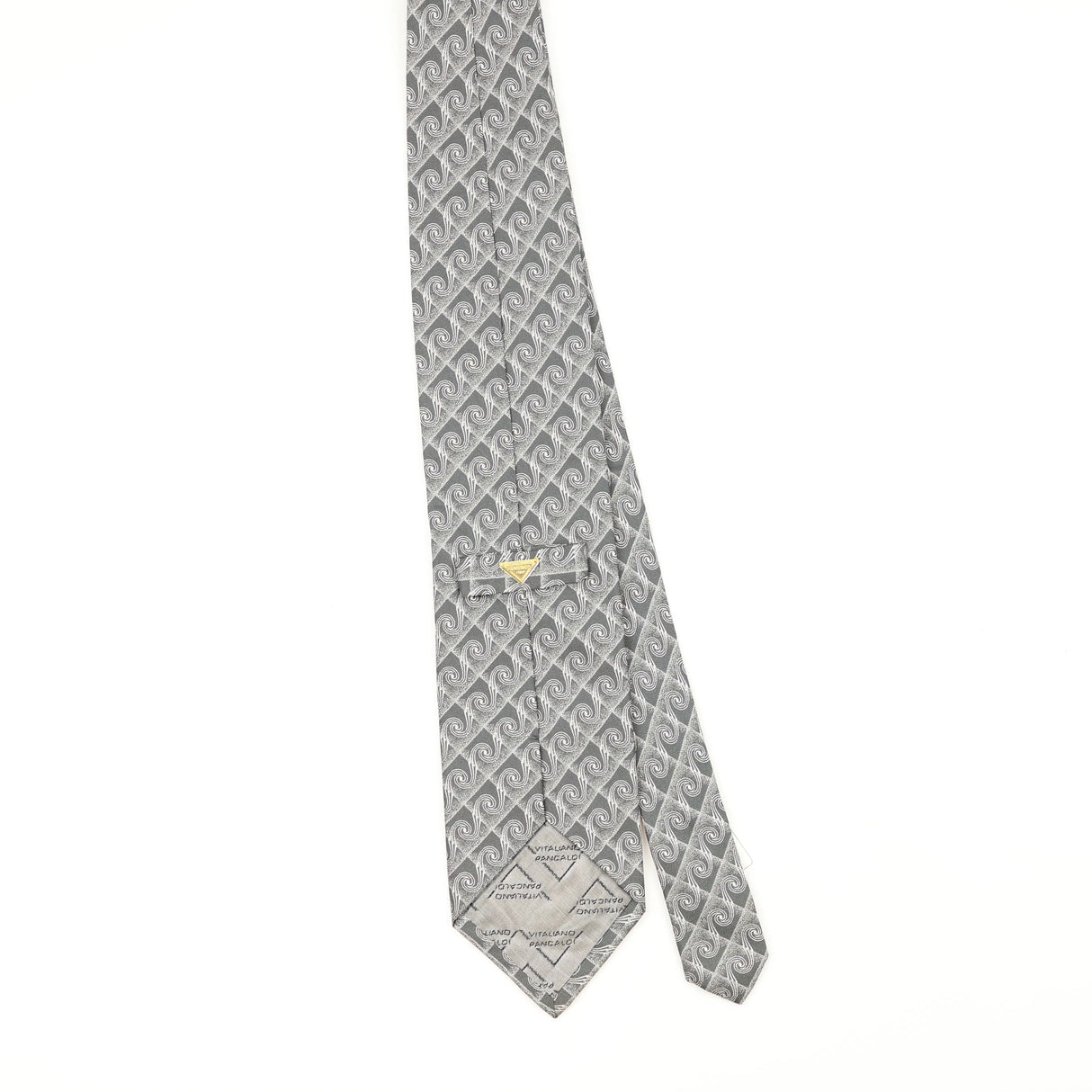 Back Back of Vintage 1990's Vitaliano Pancaldi BNWT Geometric Patterned Tie