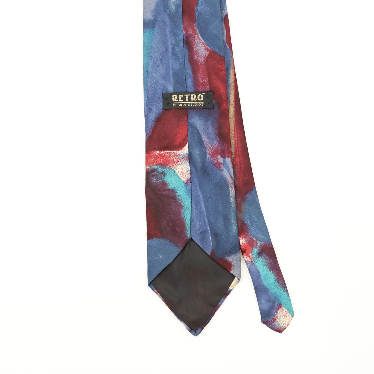 Back Back Detail of Vintage Abstract Patterned Tie