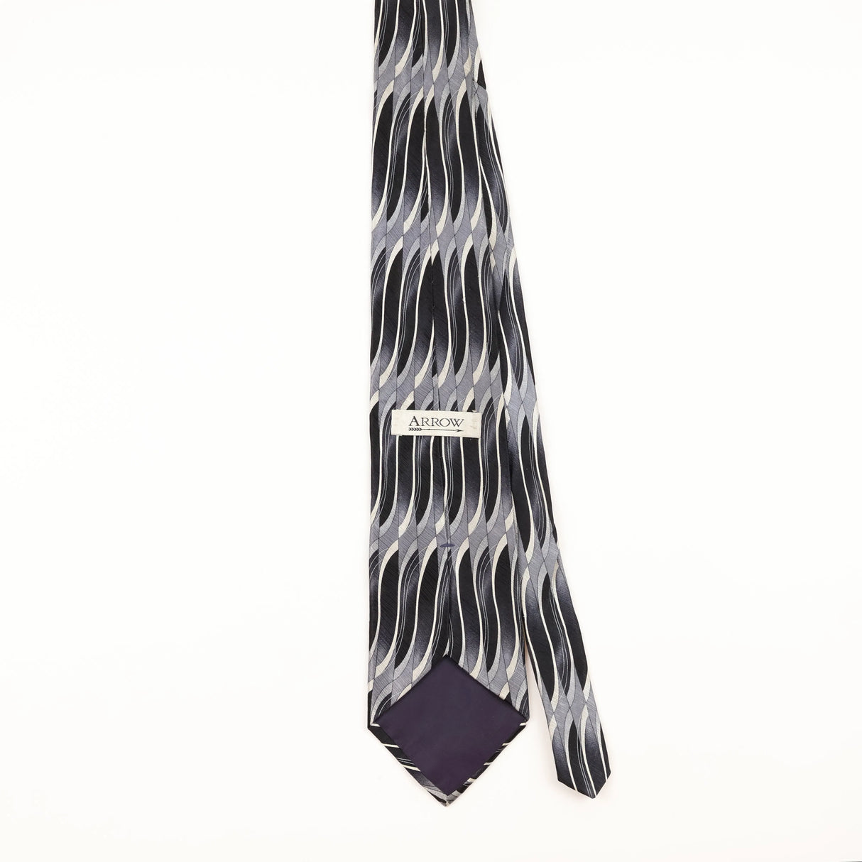 Back of Vintage Geometric Patterned Tie