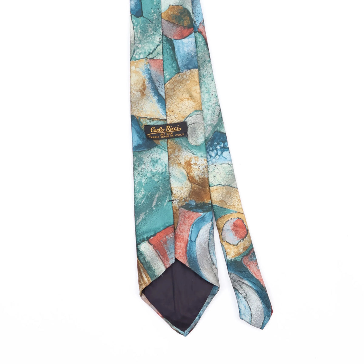 Back Back Detail of Vintage 1990's Abstract Patterned Tie