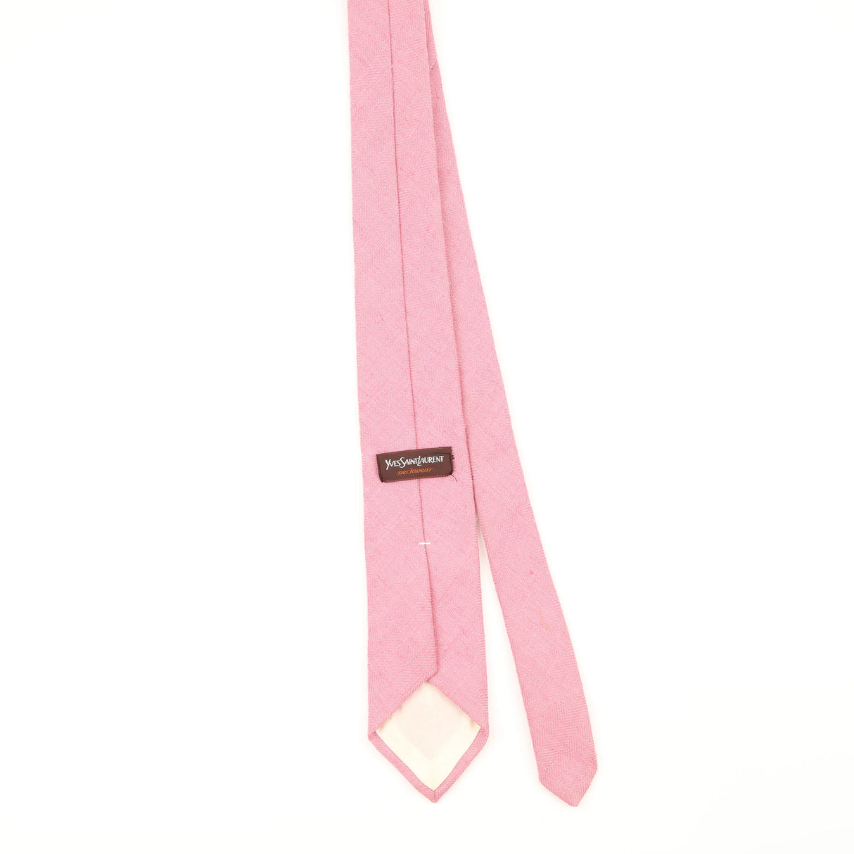 Back of Vintage 1980's Yves Saint Laurent Plain Patterned Tie