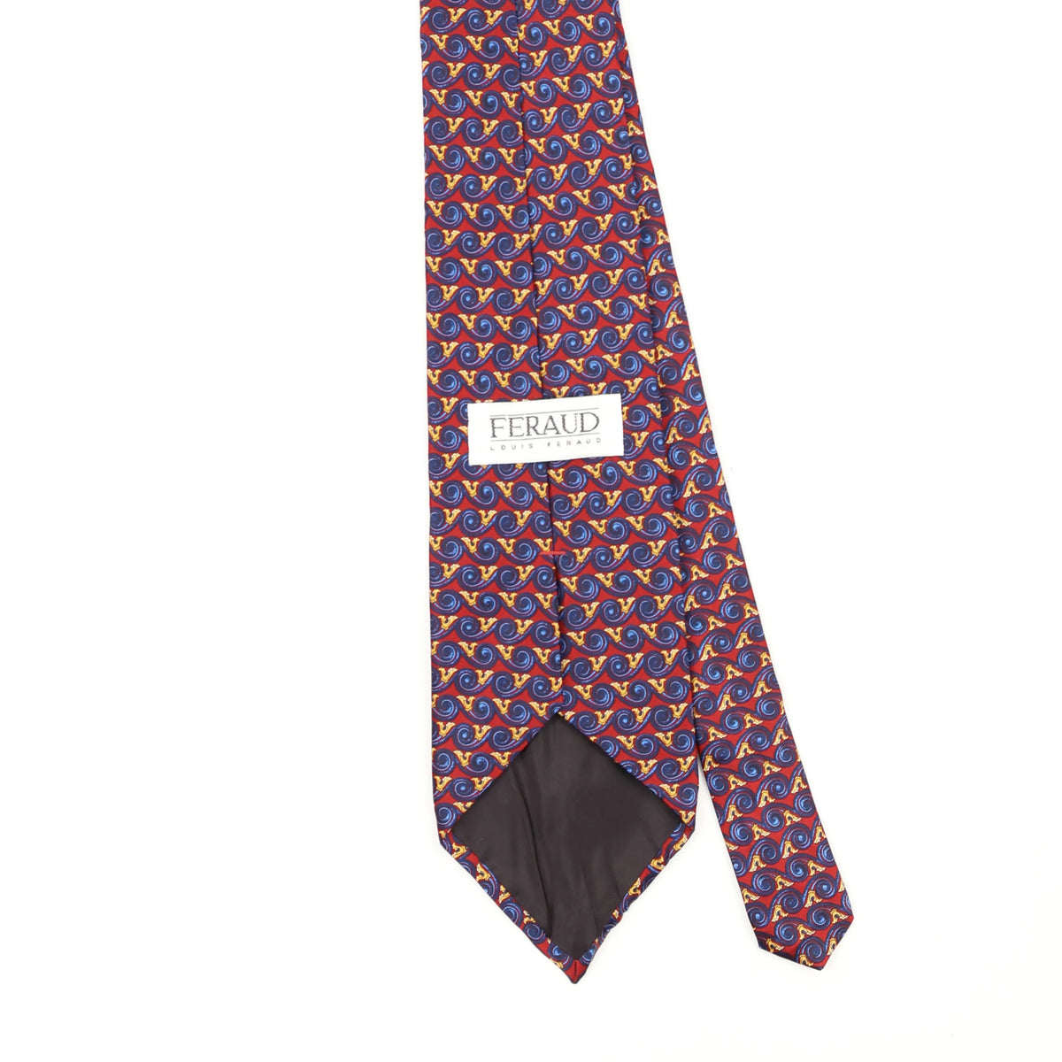 Back Back Detail of Vintage 1990's Louis Feraud Paris Geometric Patterned Tie