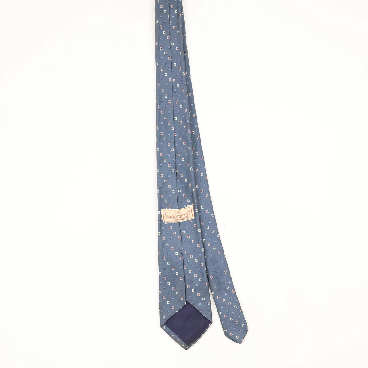 Back Back of Vintage 1990's Valentino Geometric Patterned Tie
