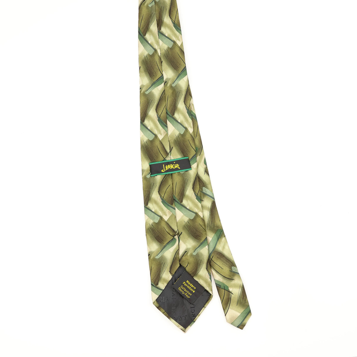 Back Back of Vintage Jerry Garcia Modern Furniture Abstract Patterned Tie