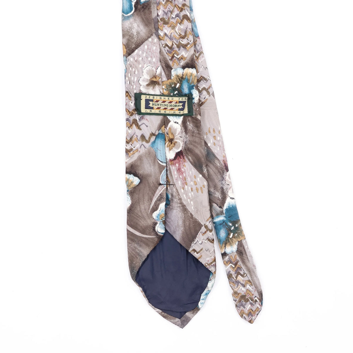 Back Back Detail of Vintage 1990's Floral Patterned Tie